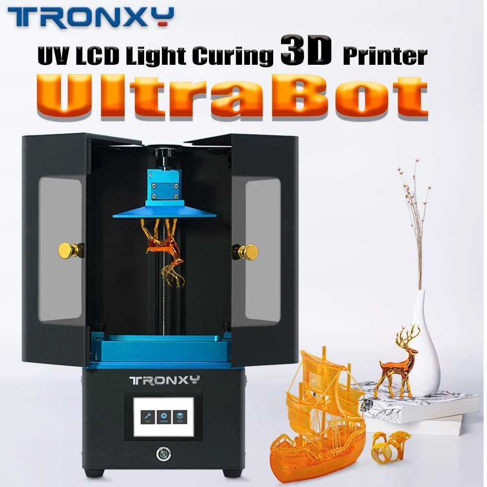 Tronxy Новый lcd 3d принтер УФ светильник из смолы Cure DLP/lcd с 3 5 дюймовым сенсорным