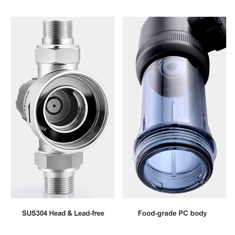 Wheelton Stainless Steel Pre filter Water Filter Upgraded Automatic Backwash House Purified Remove Rust Sediment | Бытовая техника