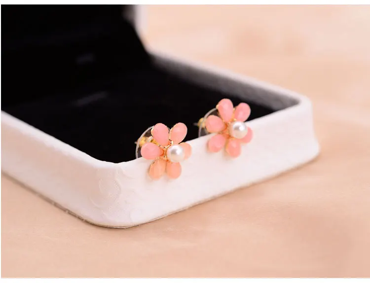 Bohemia Style Jewelry Set Colorful Crystal Flower Pendant Gold Color Chain Bracelet&Earrings For Women|bracelet butterfly|bracelet kittybracelet