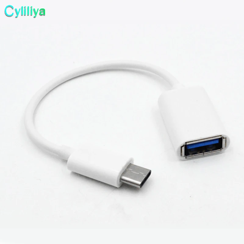 type C OTG usb-адаптер, кабель 3,1 type-C штекер USB 3,0 A Женский OTG адаптер для кабельного шнура Белый/Черный 16,5 см