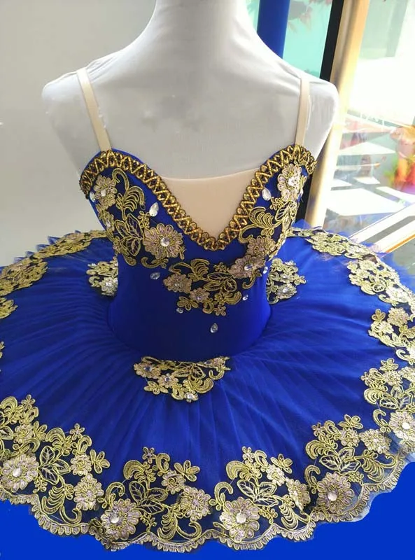 Балетная пачка для взрослых профессиональная синяя балетная с лебедем и озером