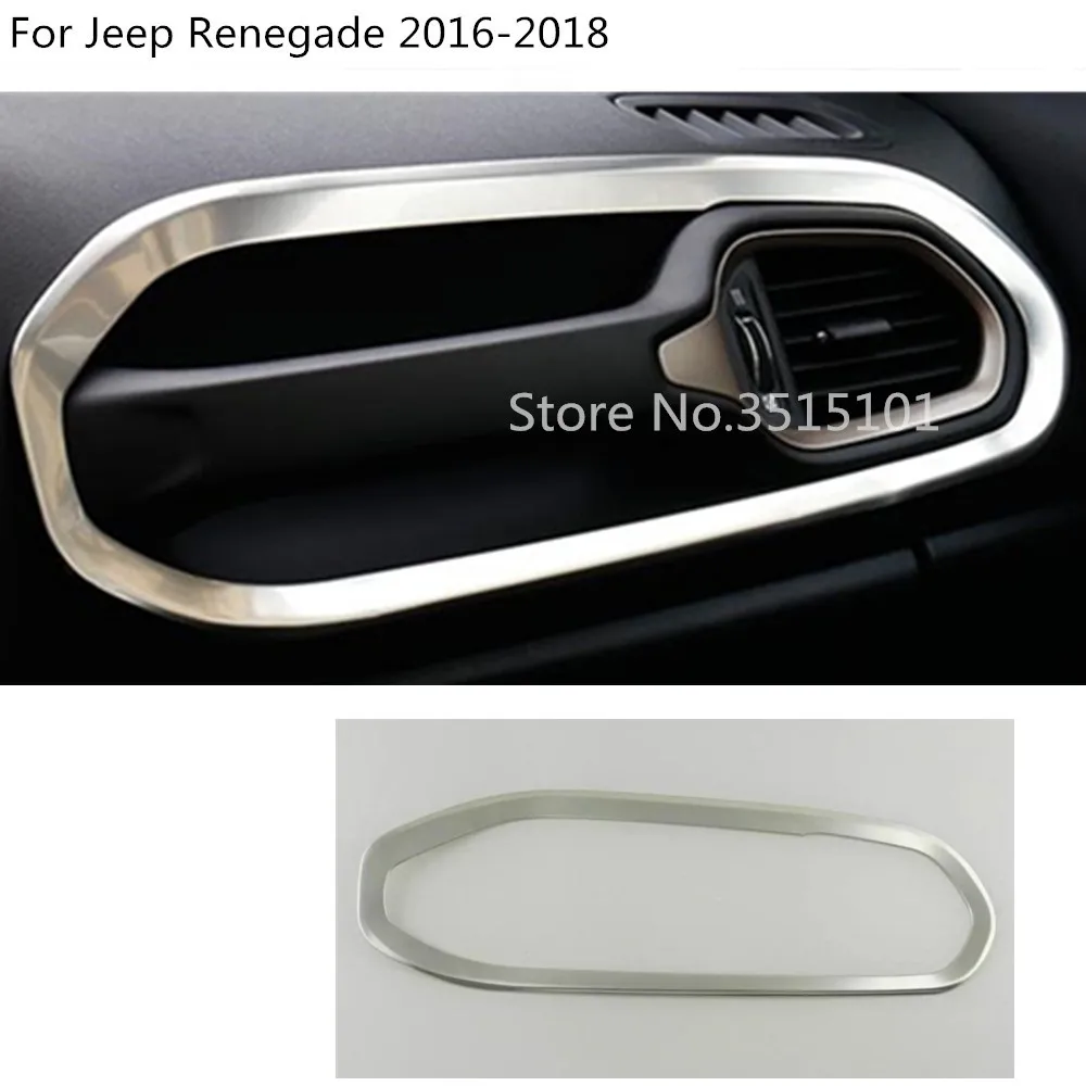 

Car Inner Garnish Trim Stainless Steel Front Up Air Conditioning Outlet Vent Frame For Jeep Renegade 2016 2017 2018 2019 2020