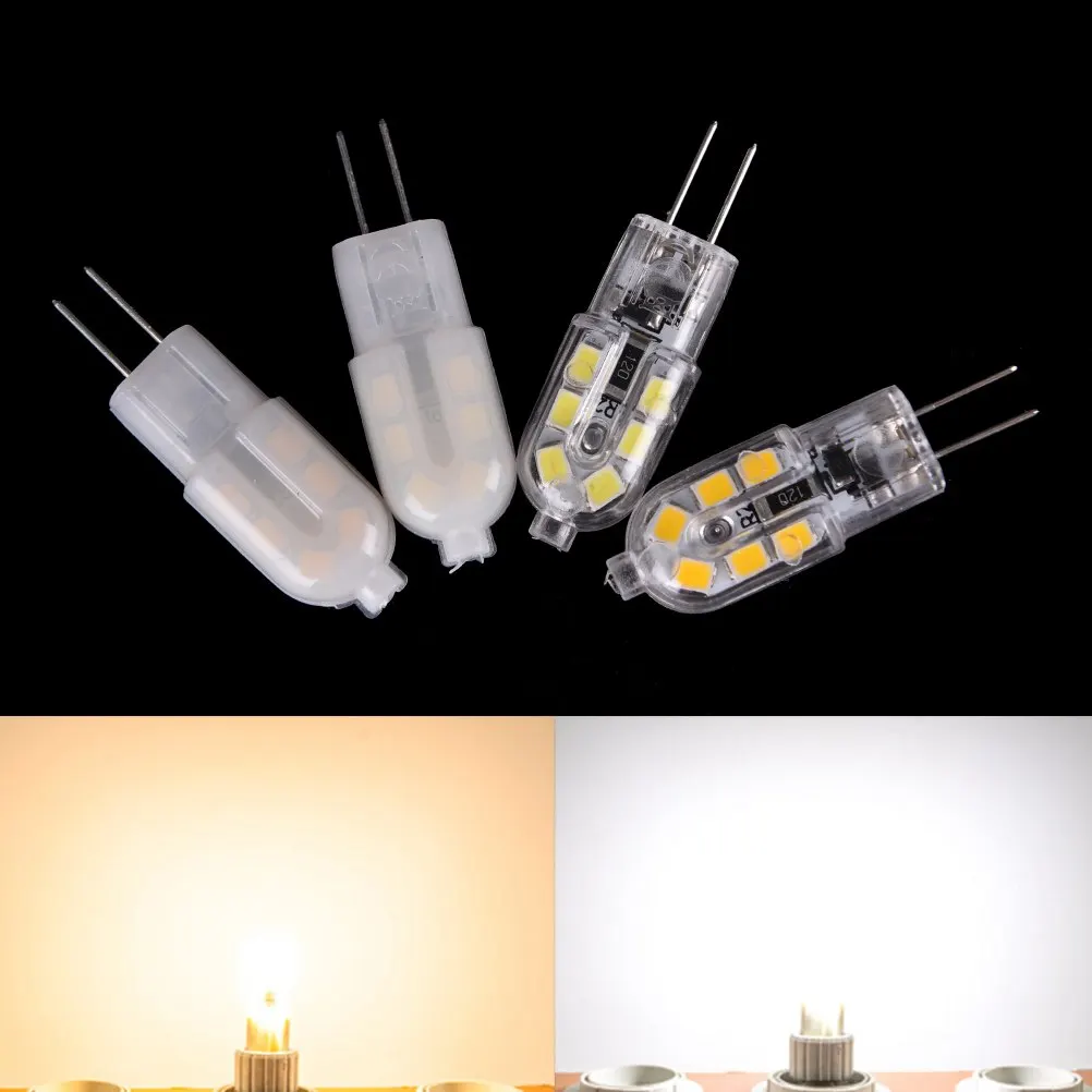 

1 шт. G4 2 Вт AC/DC 12 В SMD2835 Мини светодиодный ная лампа молочного цвета/прозрачная Светильник лампы Сменные галогенные лампы