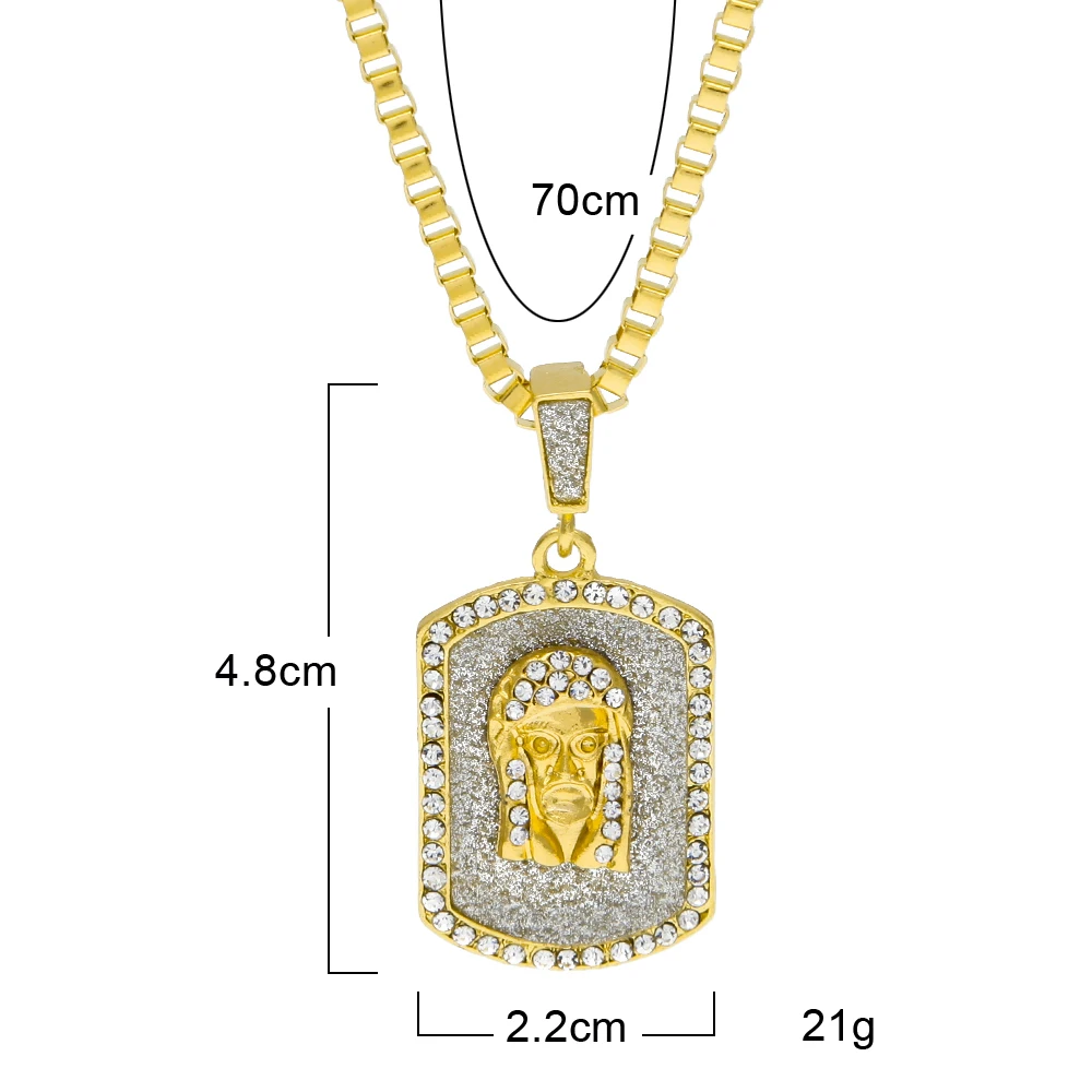 Хип-хоп сплав католический Иисус Кулон Ожерелье Религиозная собака бирка со