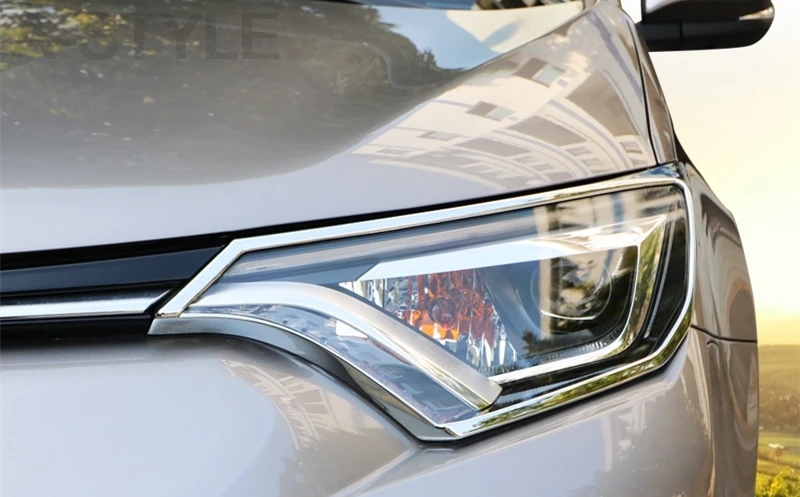 Фары для Toyota RAV4 RAV 4 2016 2017 аксессуары бровей веки передние фары брови Стайлинг