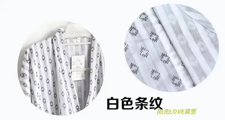 Японское хлопковое льняное кимоно для пар, пижама, мужская верхняя одежда, халат, костюм, кардиган