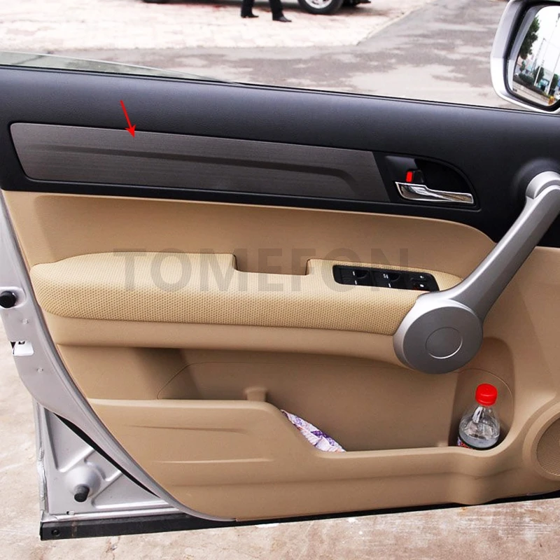 TOMEFON для Honda CRV 2007 2008 2009 2010 ABS специальный Краски Внутренняя дверь боковая ручка для укладки волос отделка Панель крышка 4 шт./компл