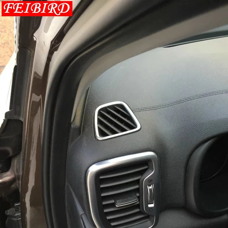 Для KIA Sportage 2016 2017 2018 ABS хромированный передний Кондиционер AC Outlet Vent формовочный