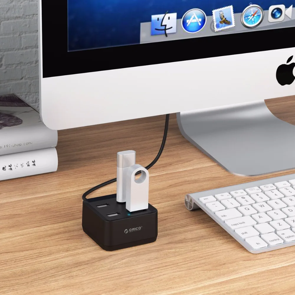 ORICO USB 2,0 концентратор DH4U-U2 высокоскоростной Мульти usb 4 порта USB2.0 концентратор USB с USBS pltter Кабель-адаптер для ноутбука ПК Apple Macbook