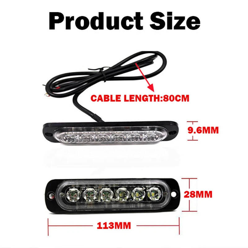 Автомобиль Стайлинг ярко желтый красный синий 6 LED автомобиль Грузовик Ван Маяк