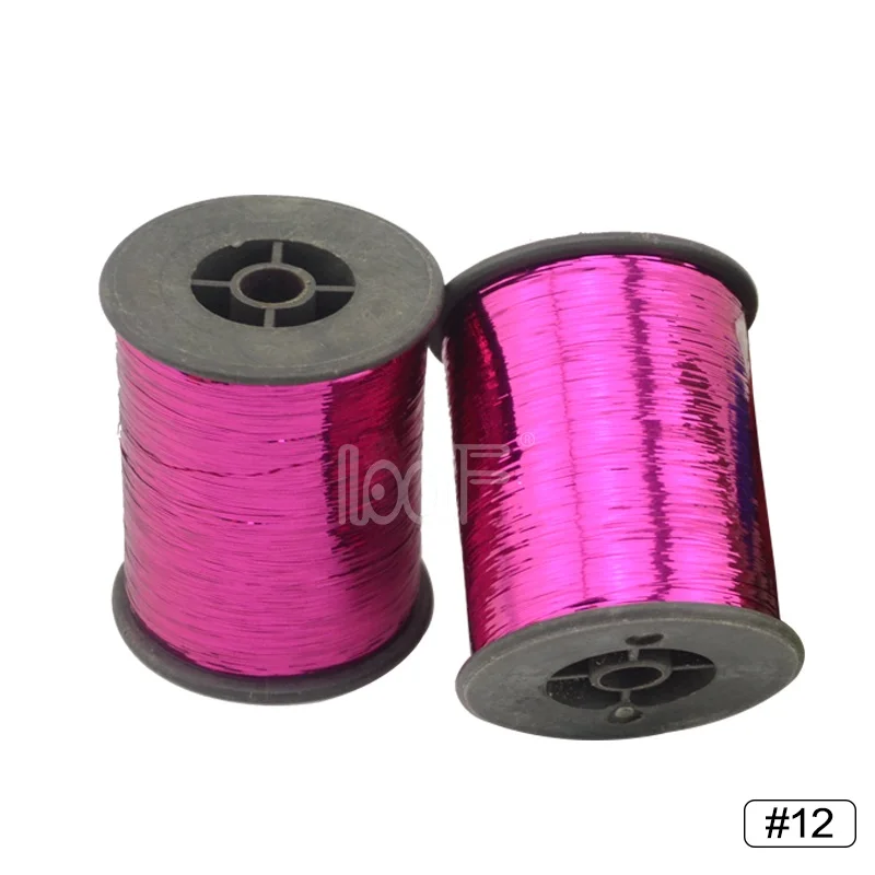 12 hot pink LOOF 1 рулон, хит, 16 цветов, 2000 м(78740 дюйма)/рулон, цветные блестки для волос для косплея, наращивание волос - Цвет: 12 hot pink