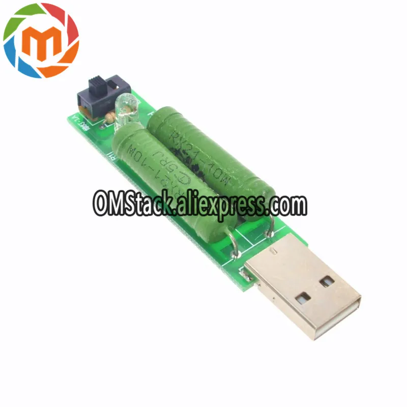 USB mini разряда нагрузочный резистор 2A/1A с коммутатором 1A зеленый светодиод 2A