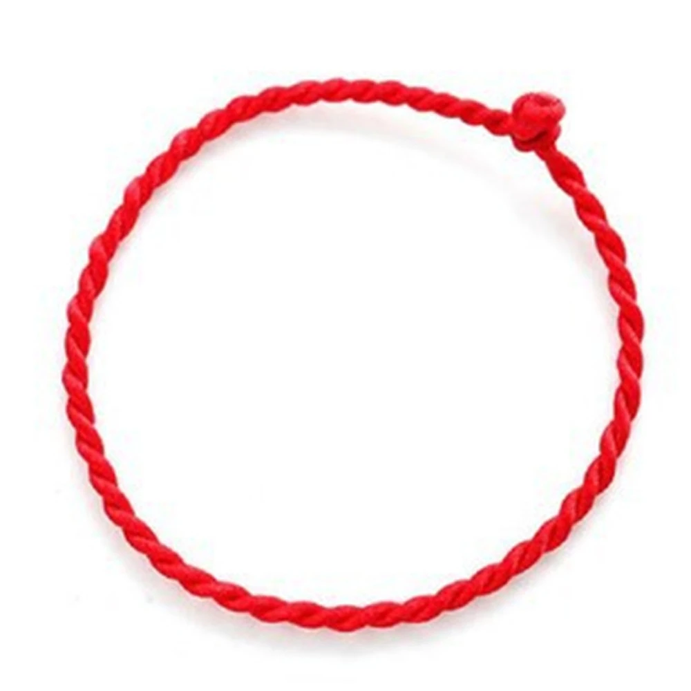 Wholesale 10Pcs/Set Fashion Red Thread String Bracelet Lucky Red Handmade Rope Bracelet for Women Men Jewelry Lover Couple Gift