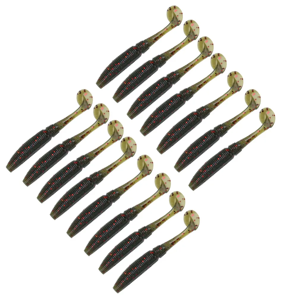 15 шт Прочный силикон в форме червя как мягкий хвост открытый карп рыболовная