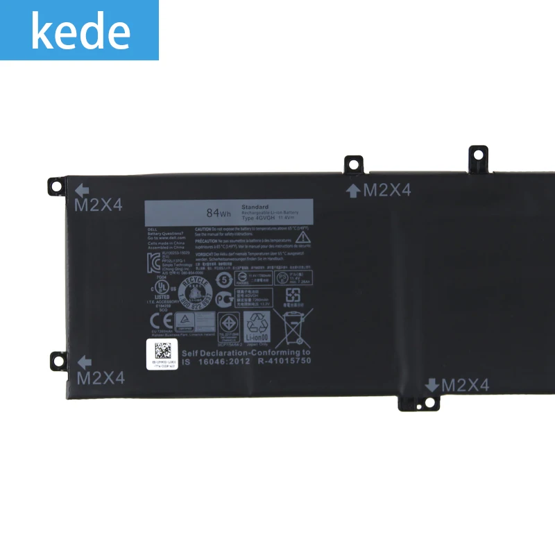 Kede Оригинальный аккумулятор для ноутбука 4gvgh DELL Precision 5510 XPS 15 9550 series 1P6KD T453X 11 4 V 84WH |