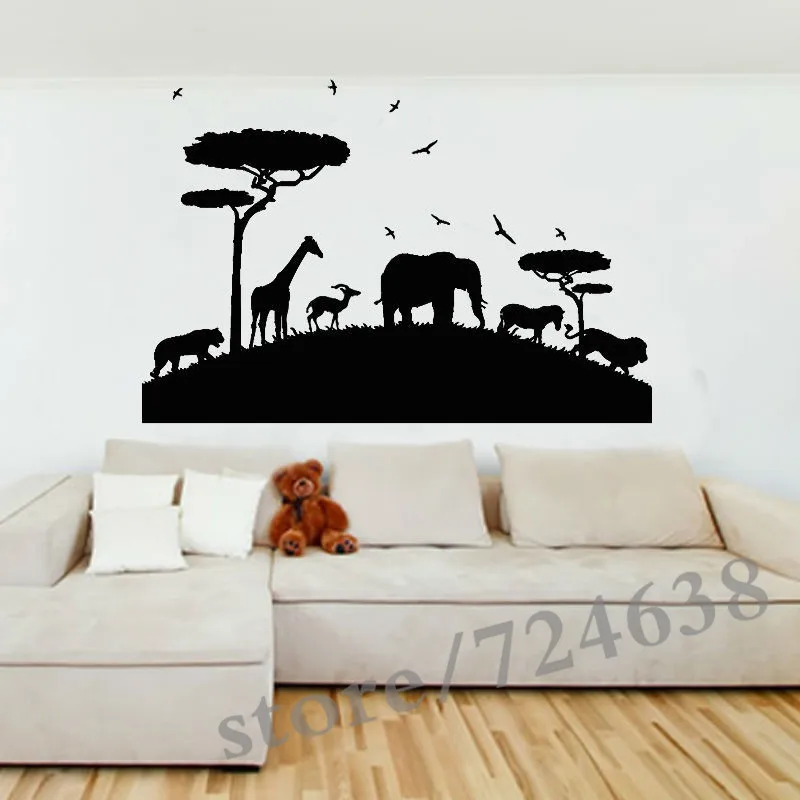Декоративный Виниловый Съемный Фон в африканском стиле с изображением Льва
