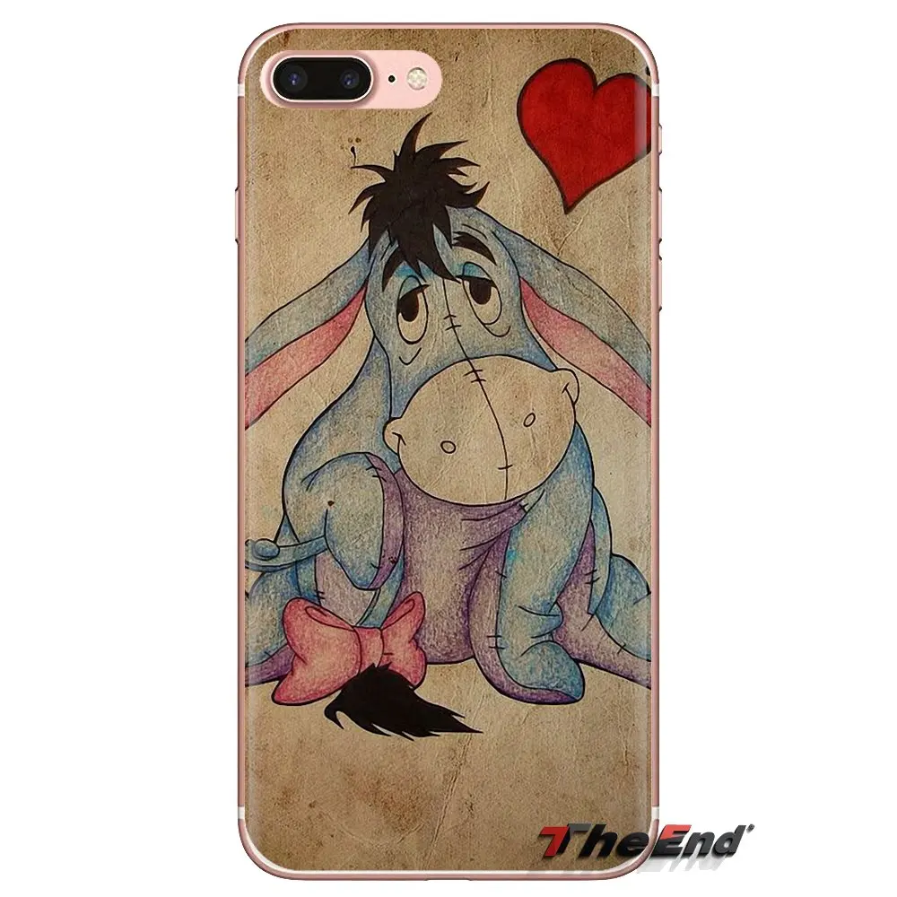 Мягкие прозрачные чехлы для Xiaomi Redmi 4A S2 Note 3 3S 4 4X 5 Plus 6 7 6A Pro Pocophone F1 cartoon donkey art Eeyore |