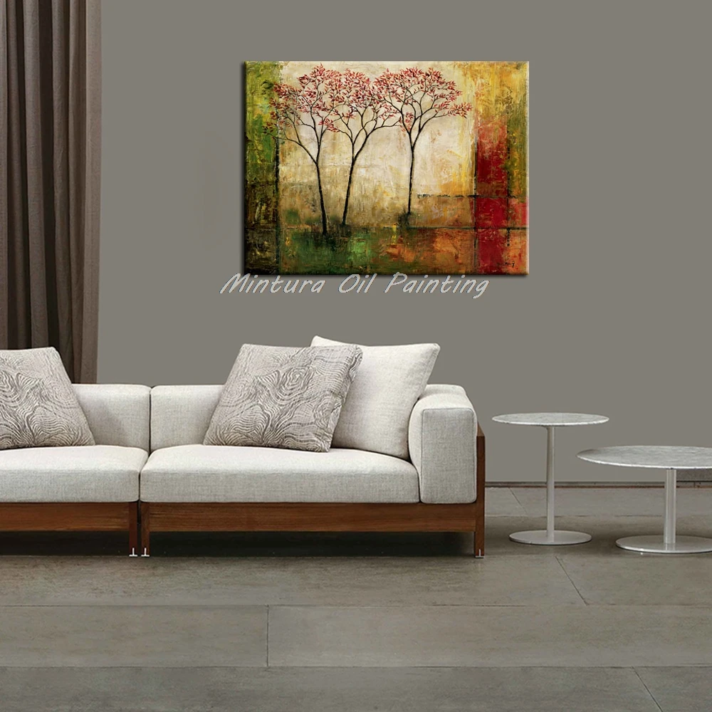 Картина на холсте с изображением богатых деревьев|oil painting|paintings on canvasoil painting canvas |