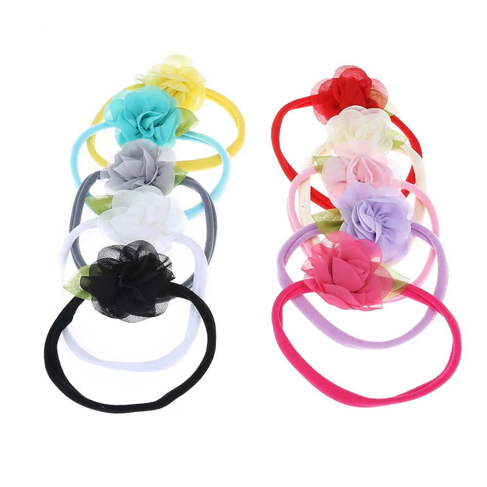 10 шт. эластичные повязки на голову для маленьких девочек ручная работа повязка с