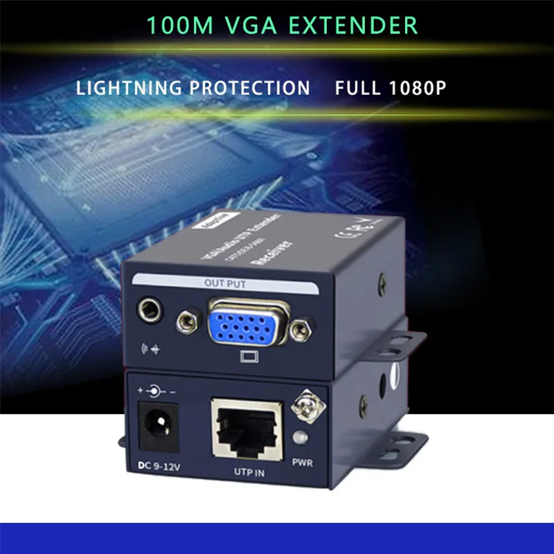 1080P 100 м VGA Видео аудио удлинитель HDMI ретранслятор через Cat6 Cat7 Ethernet кабели RJ45 передатчик TX/RX HDMI удлинитель петли