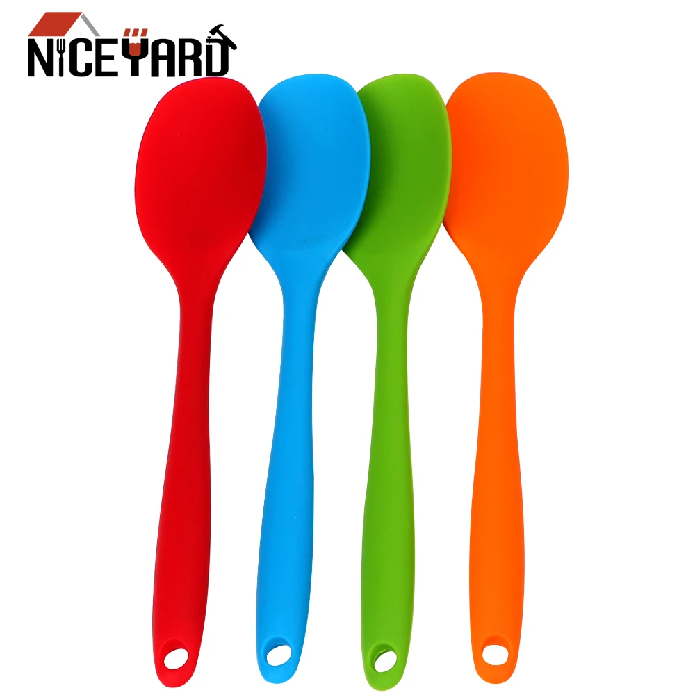 NICEYARD шпатель для шпаклевки, силиконовая ложка для перемешивания, ложка с длинной ручкой, кухонная посуда, кухонные суповые ложки