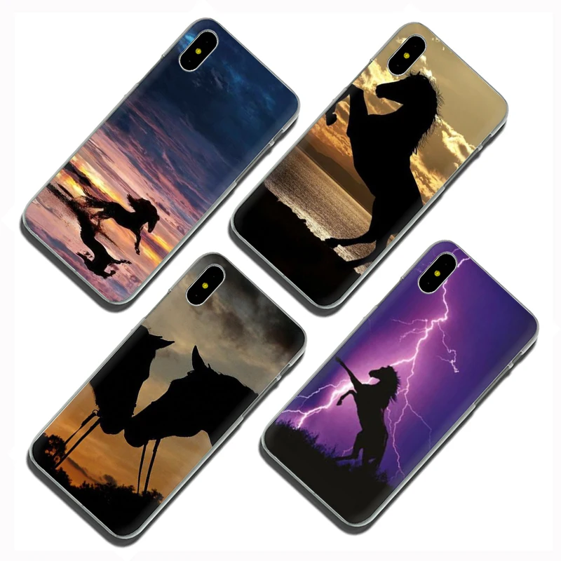 Жесткий чехол для телефона Running horse iphone SE 2020 5 5s 5c 6 6s Plus 7 8 X XR XS 11 Pro Max|Бамперы| |