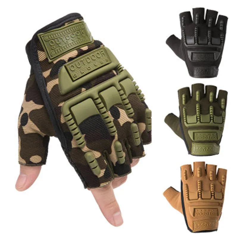 

Army Tactical Fingerless Gloves Men Anti-Skid Half Finger Military Shooting Mittens Male SWAT Fighting Combat Glove rekawiczki