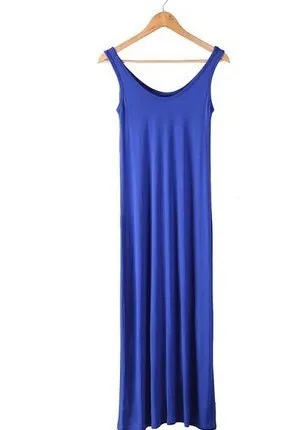 Длинное платье в полоску модное летнее из модала S1 2019 | Женская одежда