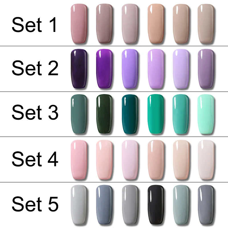 Belle Fille 8 мл гель лак для ногтей набор розовый цвет Soak Off Gel лаки 6 шт./лот Vernis полу