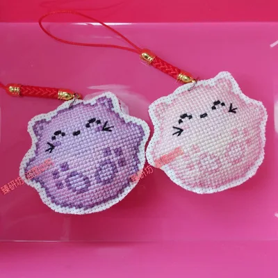 DIY ремесло Стич крестиком Ключ Телефон Аксессуары улыбка пластиковая ткань рукоделие Вышивка ремесла счетный крест-Набор для вышивки