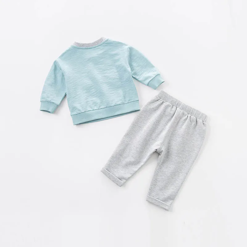 DB7386 набор весенней одежды для маленьких мальчиков с принтом в виде панды костюм