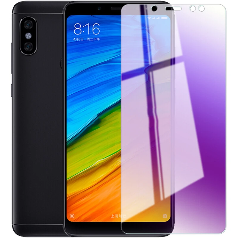 EXUNTON 2.5D 9H полное покрытие анти синее закаленное стекло для Xiaomi Redmi Note 5 Note5 синий