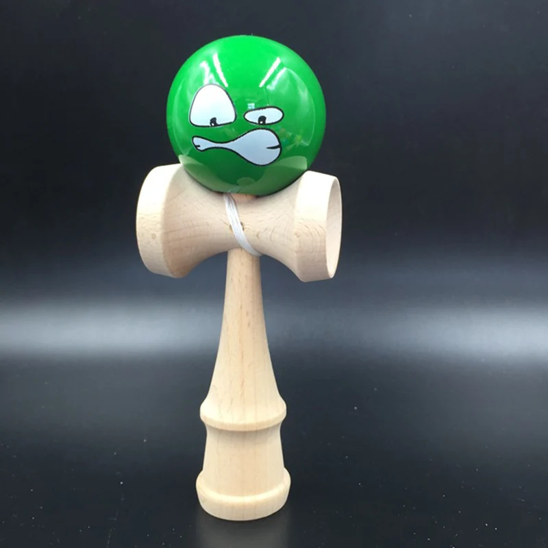 6 см пародия забавное лицо Kendama Бук деревянные жонглирование умелые шары профессиональный спорт на открытом воздухе игрушки для детей взрослых