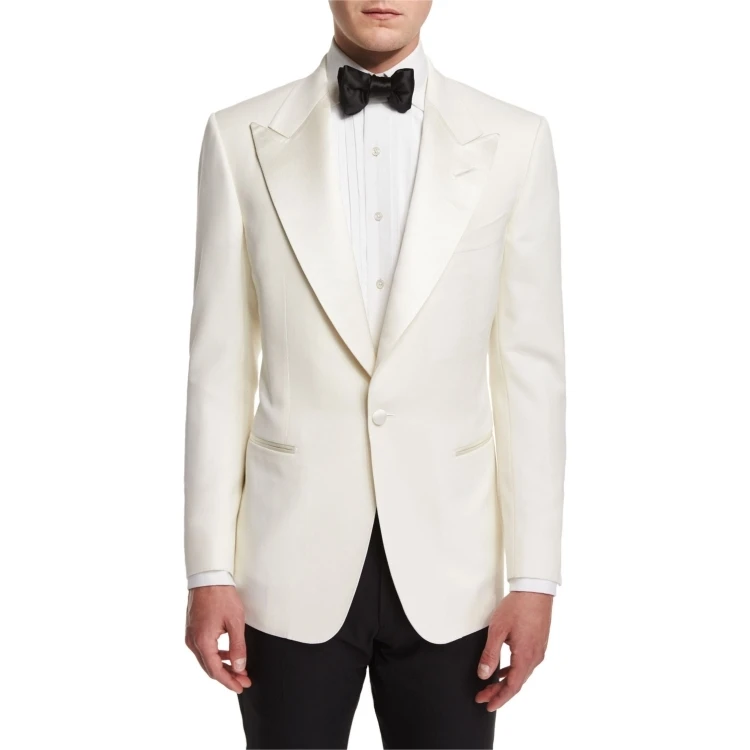 Новое поступление индивидуальный приталенный белый смокинг пиджак на одной