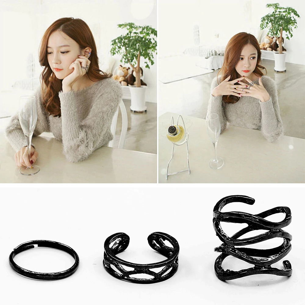 Набор из 3 предметов женское кольцо средней длины на кончиках пальцев в стиле