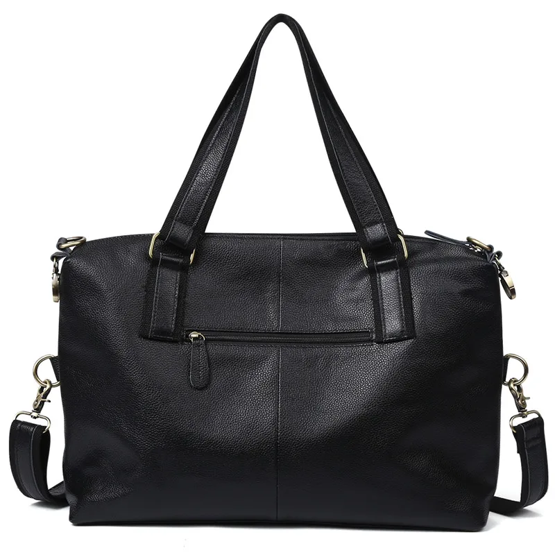 Большая вместительная сумка мессенджер из натуральной кожи для мужчин и женщин #