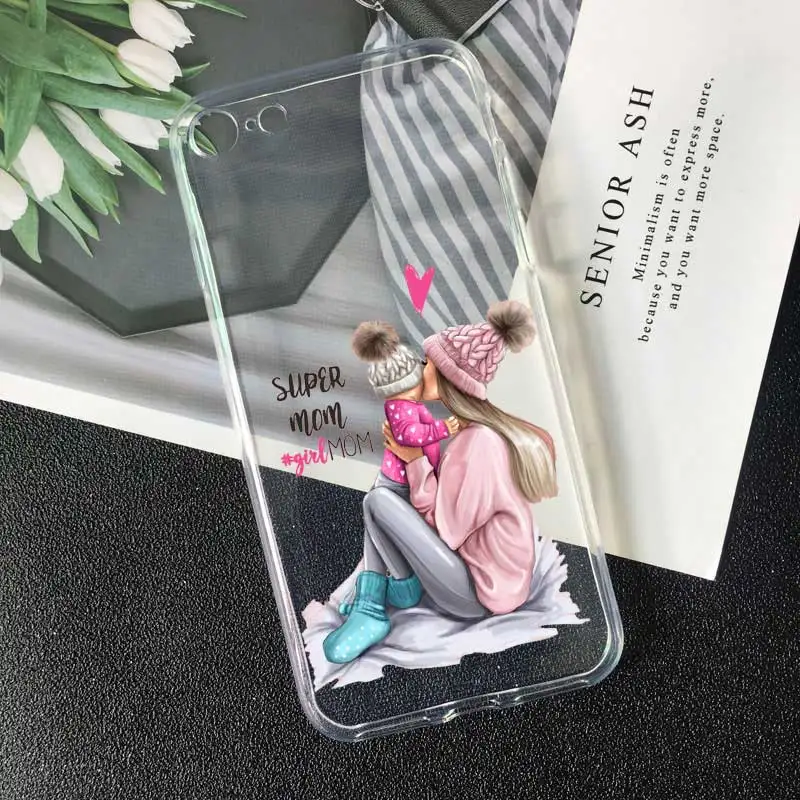 Модный милый чехол для телефона mama of girl boy Super mom baby для iphone XR 7 6 6s 8 Plus 5 5S X XS MAX, чехол из ТПУ для iphone 11 pro max - Цвет: tpu A850