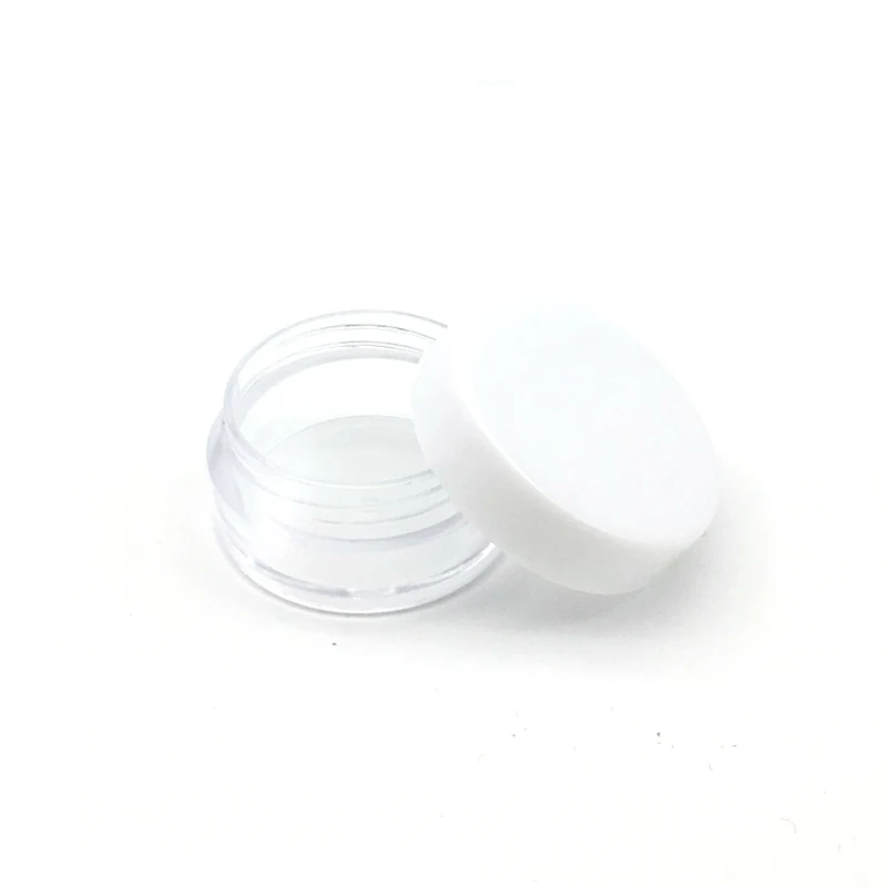 50Pcs 5 Gram Jar Make Up Jar Cosmetic Sample Empty Container Plastic Round Lid Small 5ml Bottle with Black White Clear Cap images - 6