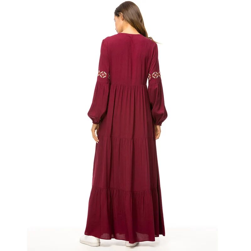 Платье кафтан с оборками Abaya плиссированное платье из Дубая в турецком и