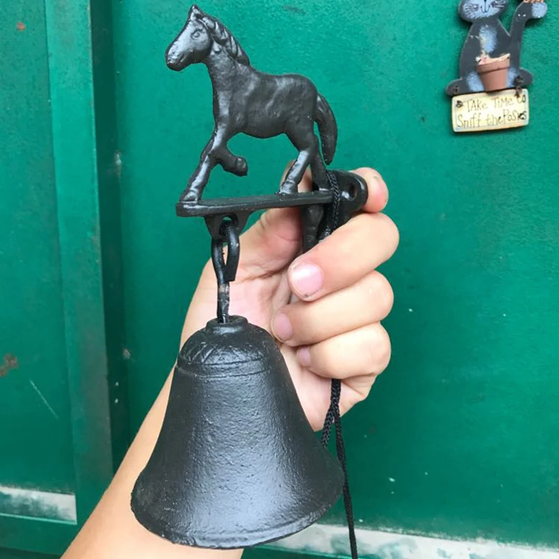 Ретро Железный Декор &quotлошадь&quot литой металл ручной работы колокольчик телефон