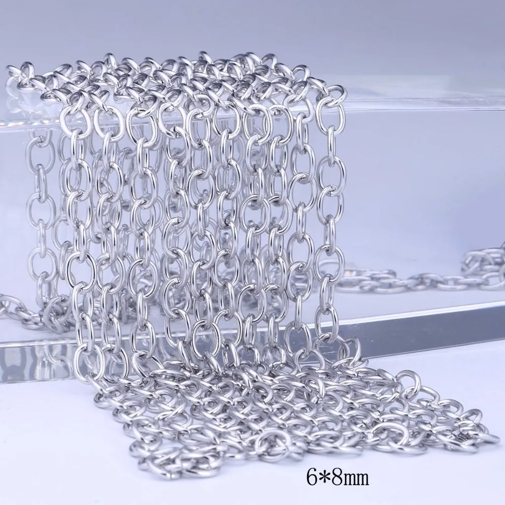 Цепочка Из Нержавеющей Стали для изготовления украшений сделай сам 10 м 1 5/2 5/6