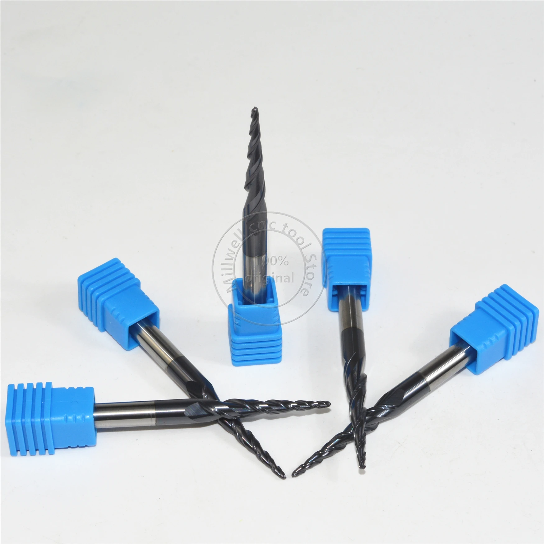 Бесплатная shipping 5PCS R0.75 * D6 30 5 75L 2F HRC55 твердосплавные конические концевые фрезы с