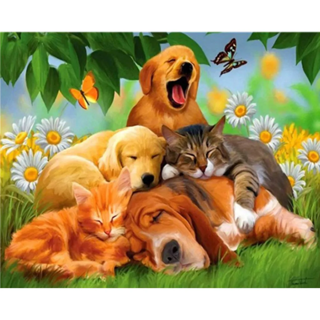 Картины по номерам 5D вышивка животными картины Стразы DIY алмазная живопись