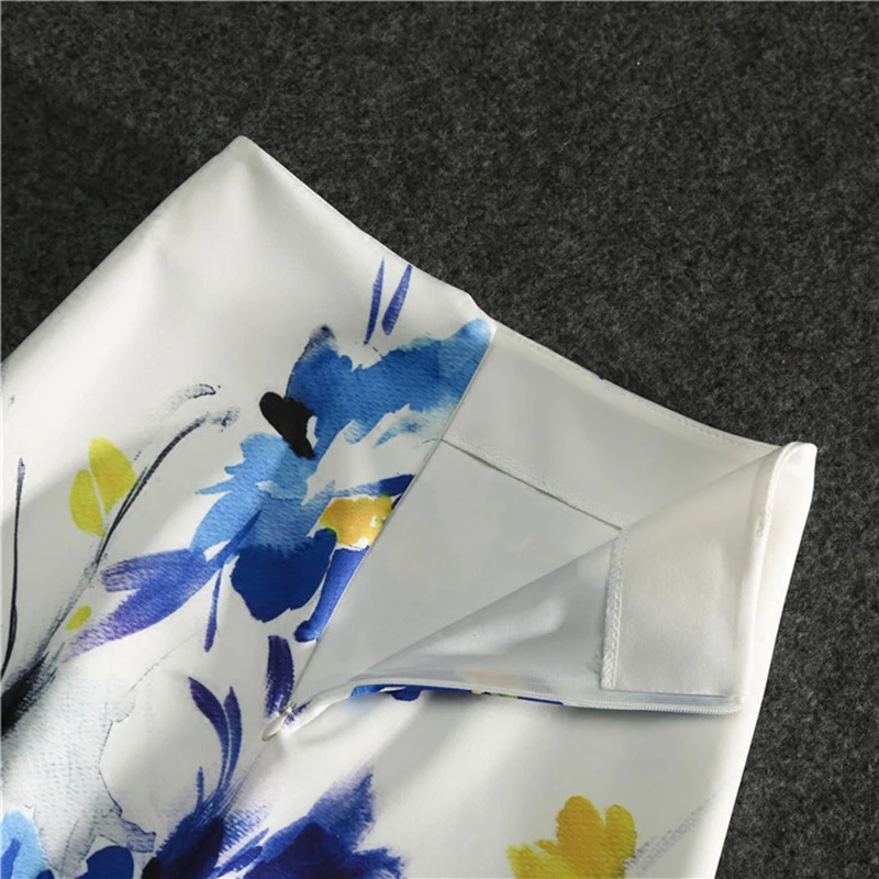 CR Для женщин корейский стиль геометрический Цветочный принт Тонкий Эластичность