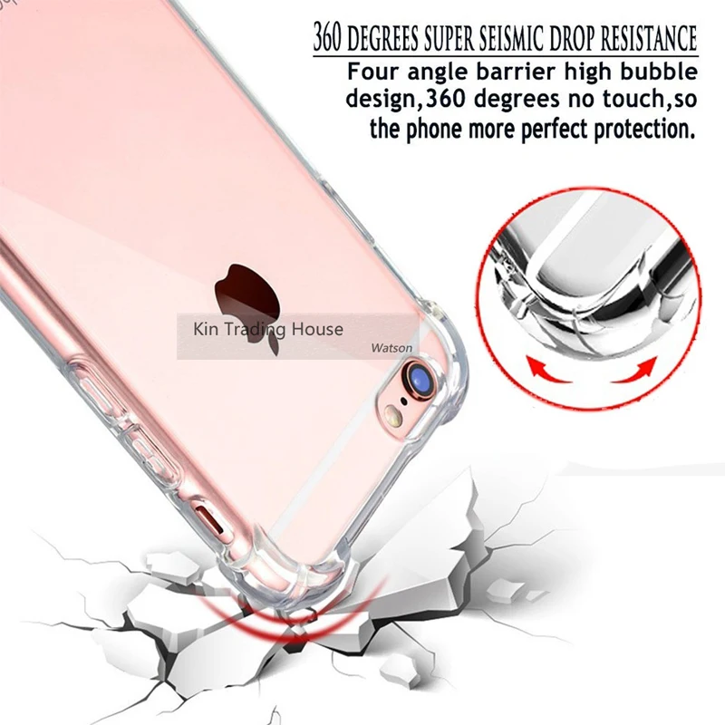 Армированная рамка Voguery прозрачный чехол для iPhone 6s 6 7 8 Plus Жесткий Чехол