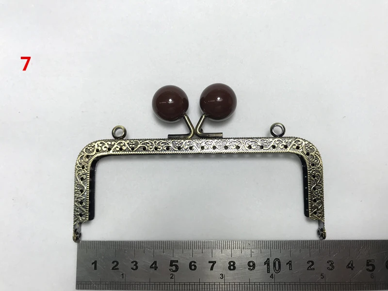 12 см красочные конфеты мяч поцелуй Пряжка рифленая кромка для женщин DIY металлическая застежка маленький мешок для монет кошелек рамка 10 шт./партия
