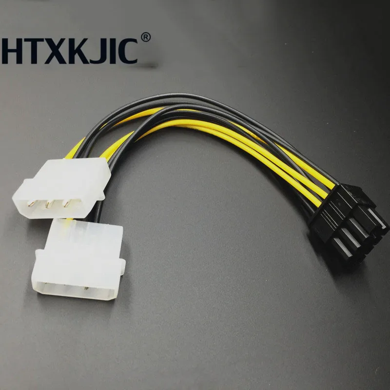 

Hot 6 inch 2 x Molex 4 pin to 8-Pin PCI Express Video Card Pci-e ATX PSU Power Converter Cable - Molex to Pcie 8 pin Adapter