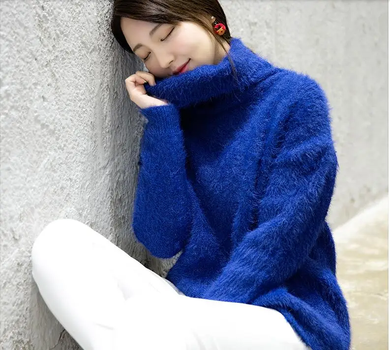 MISUN 2017 весной и осенью свитер женщин тепловой средней длины свободно утолщение