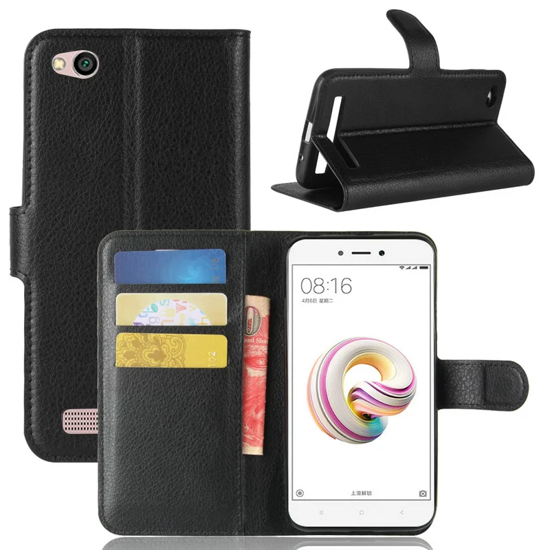 Кожаный чехол бумажник для Xiaomi Redmi 5A Note Prime 5 Plus кожаный книжка 6 Pro 6A|case for xiaomi|leather