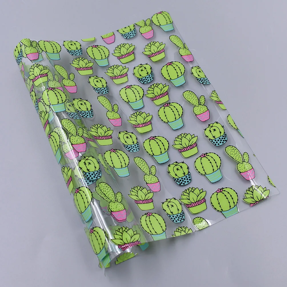 21x29 см A4 ПВХ кожа ткань Листы прозрачный кактус набивные ткани DIY декоративные материалы ручной работы